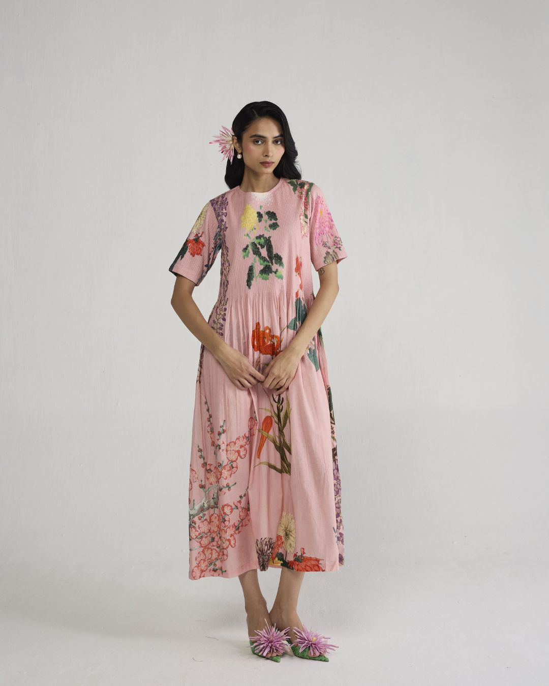 Sakura Pintucks Dress
