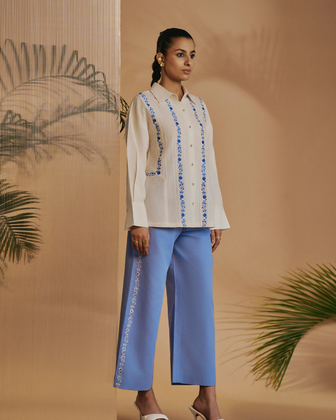 ORIGANI Ivory Blue Reverie Shirt