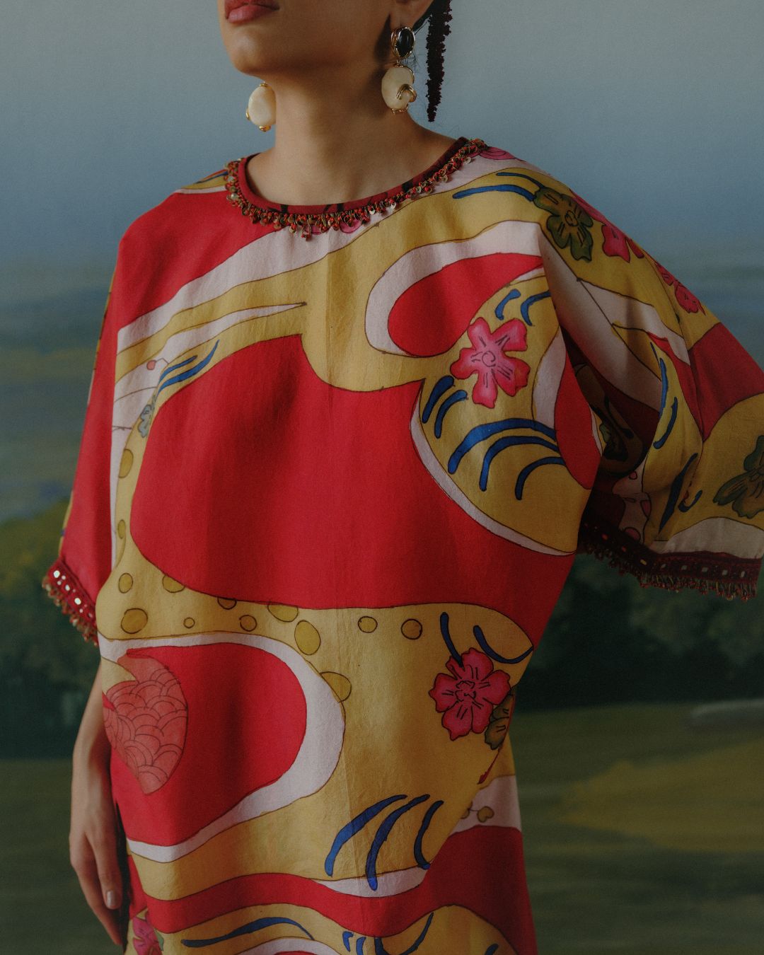 Sunset Wave Kaftan Set