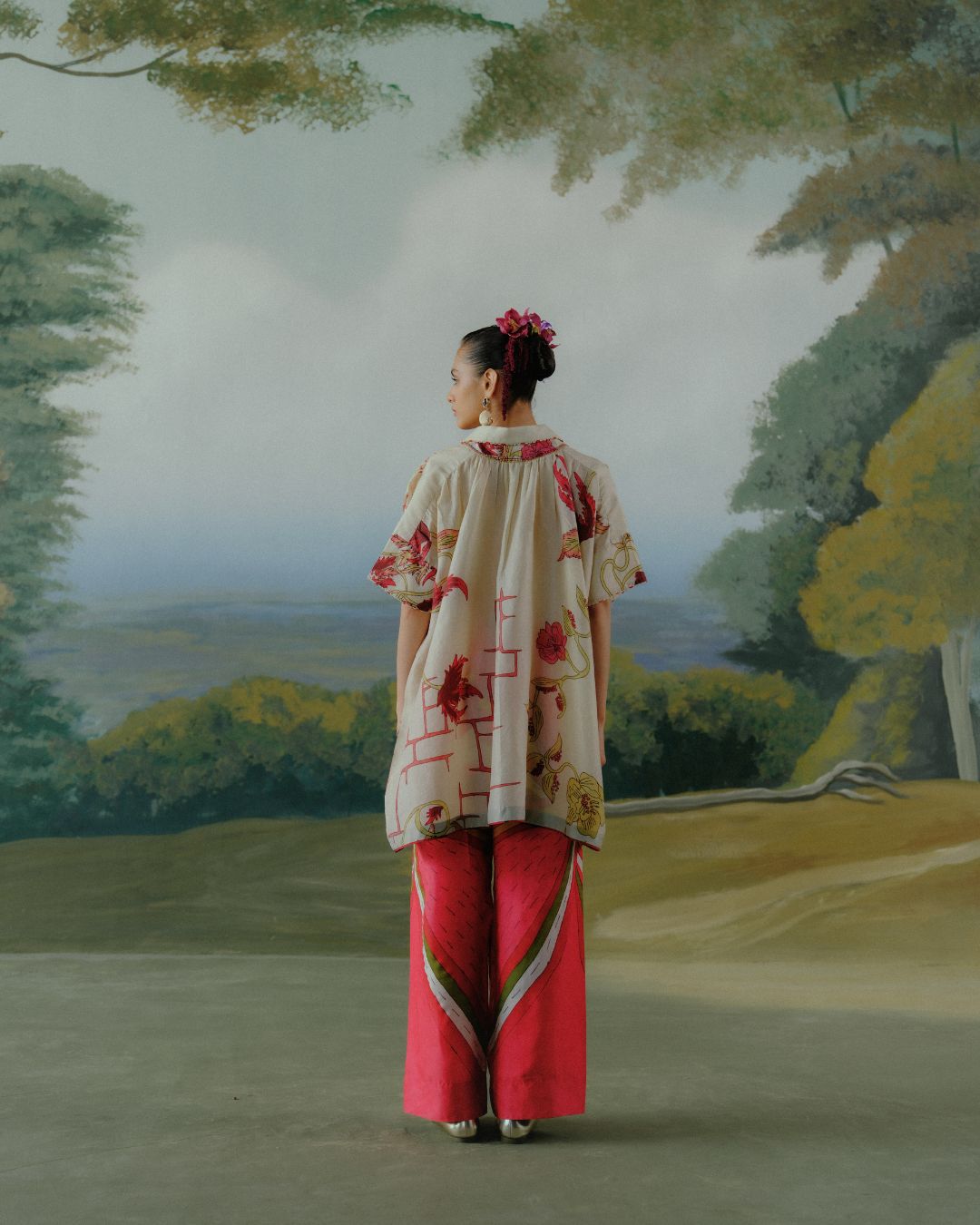 Ivory Vine Kaftan Set