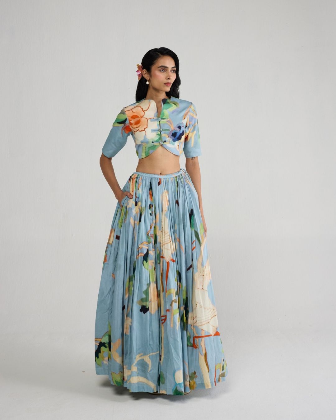 Assagao Blouse &amp; Skirt Set