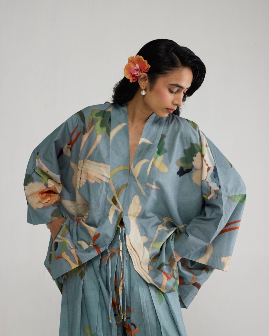 ASAGAO KIMONO KURTA & PANTS SET