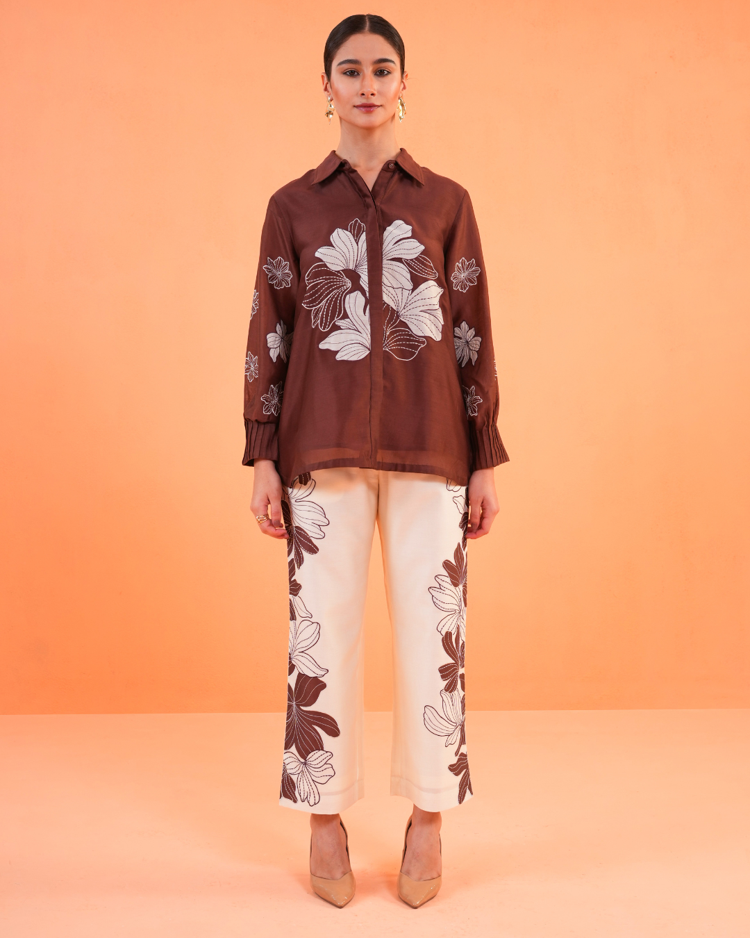 ORIGANI Brown Noir Co-ord Set