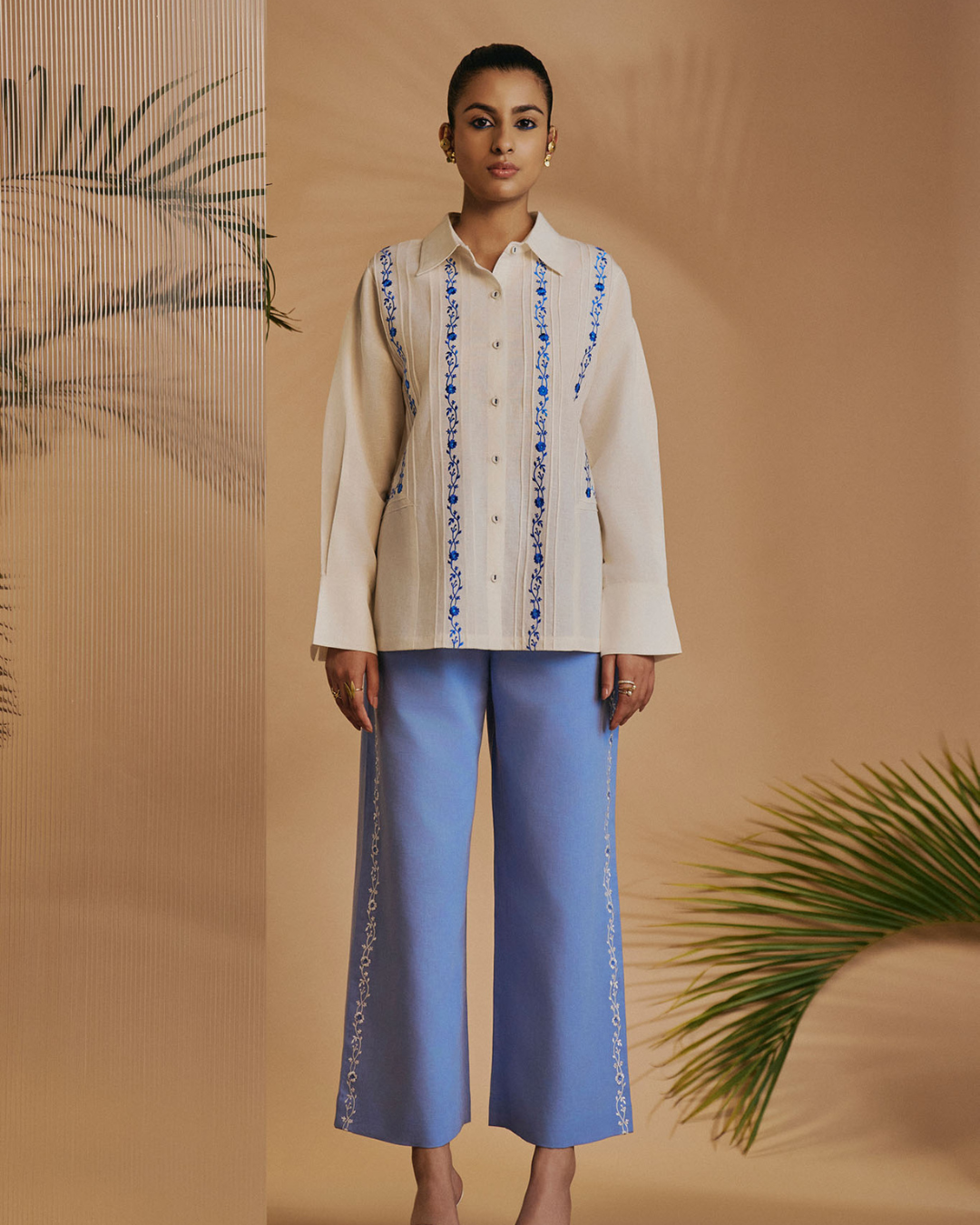 ORIGANI Ivory Blue Reverie Shirt