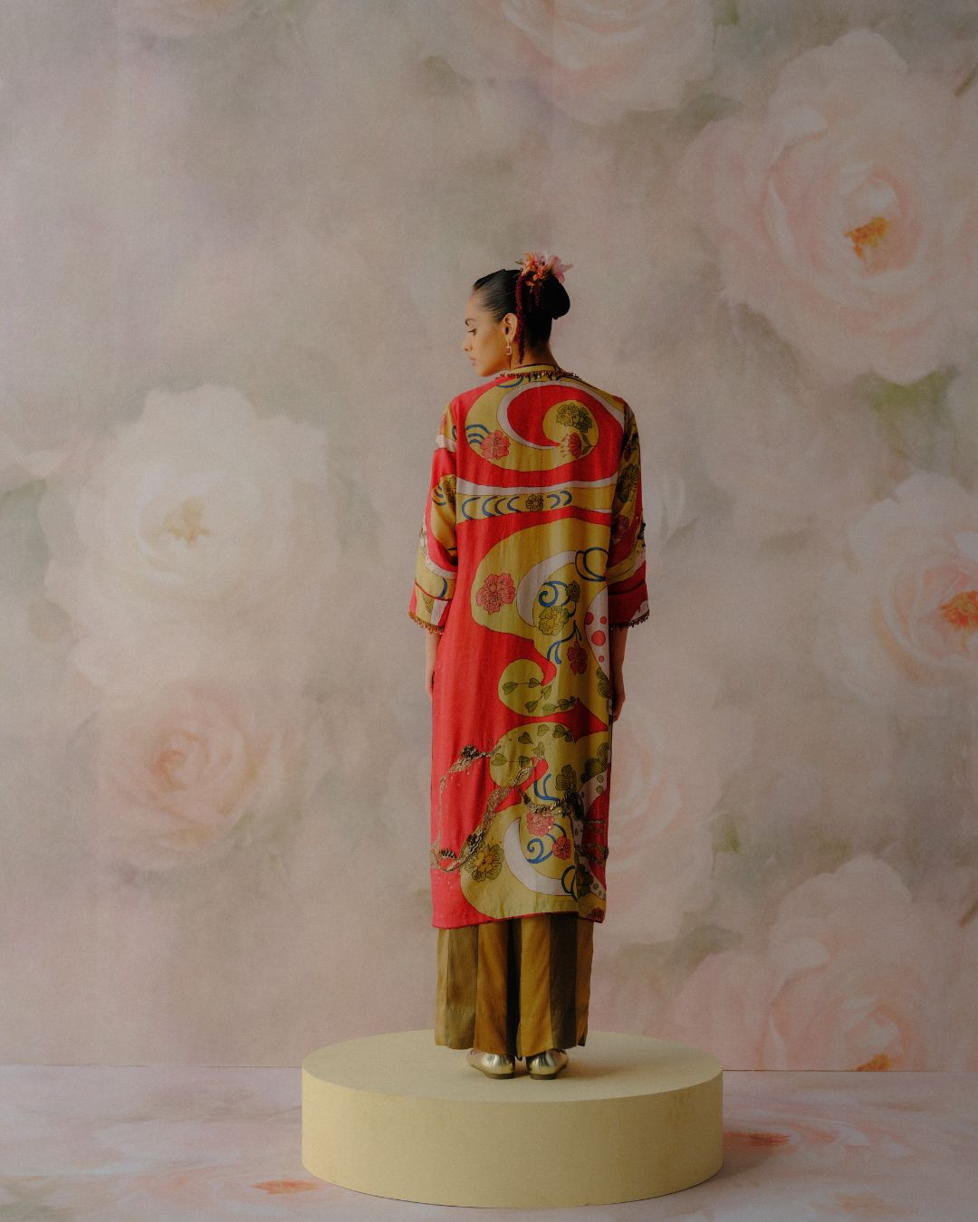 Scarlet Bloom Kurta Set