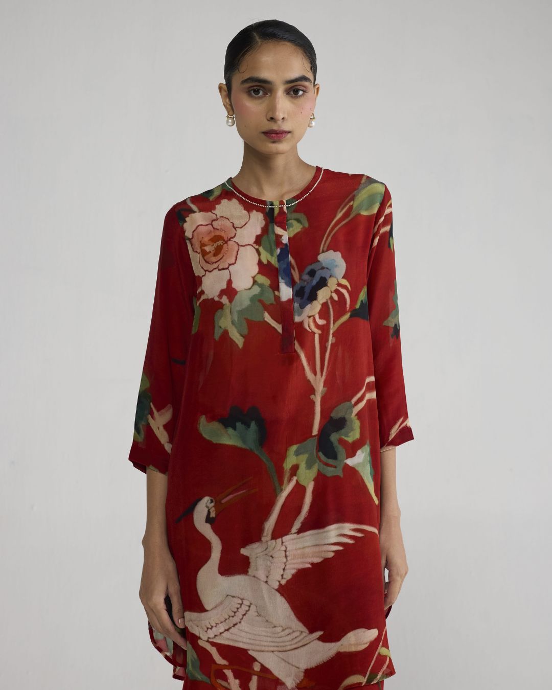 BARA CREPE SHORT KURTA SET