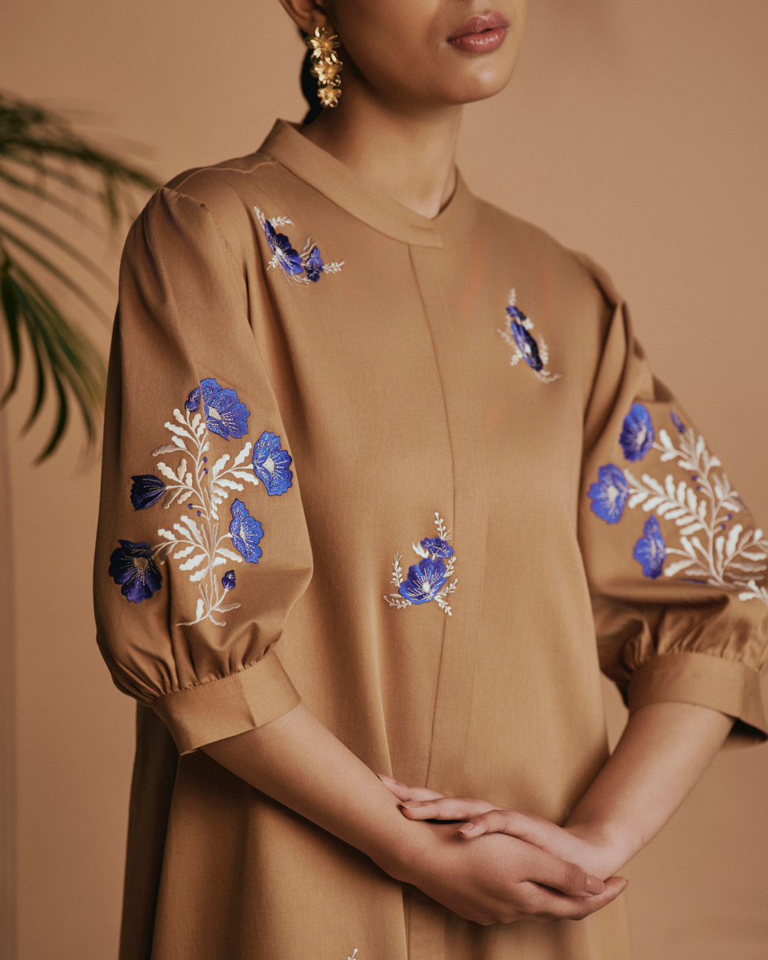 ORIGANI Brown Savanna Midi Dress