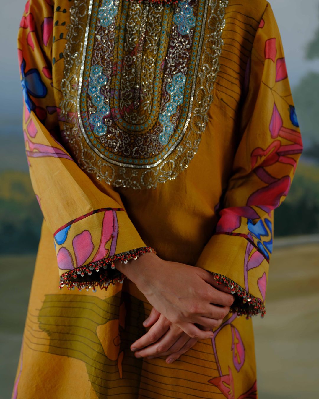 Ochre Garden Kurta Set