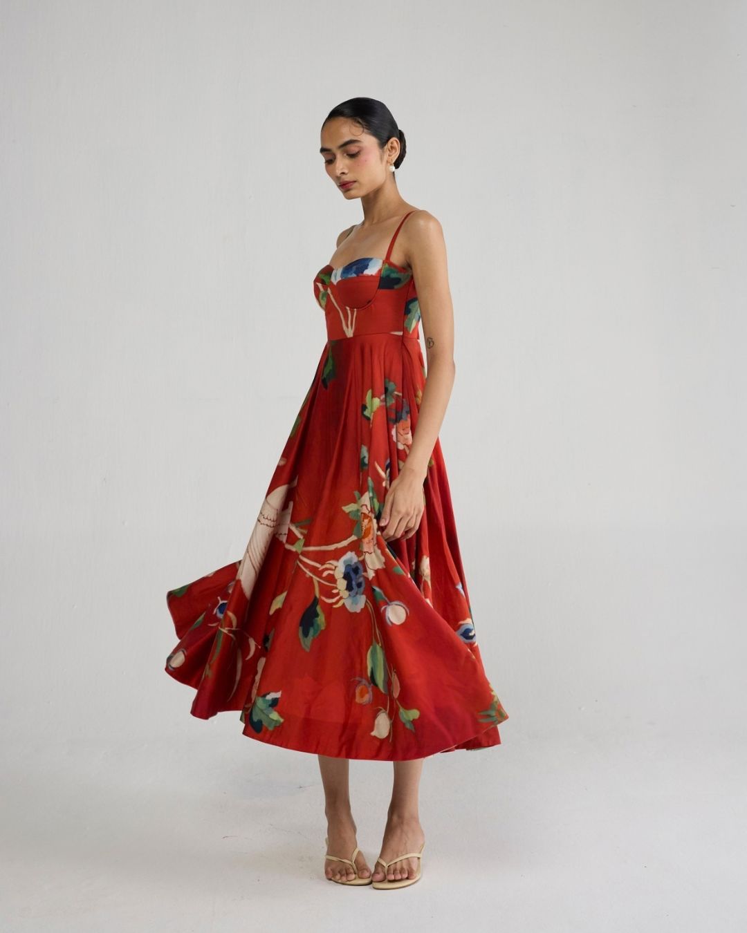 BARA FLARED BRALETTE DRESS