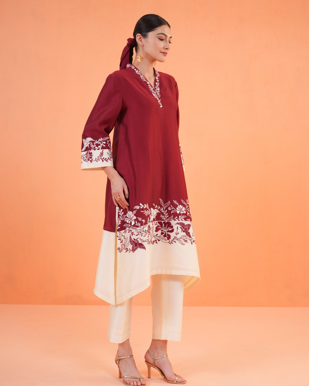 ORIGANI Maroon Eternal Suit Set