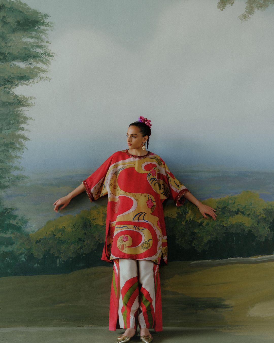 Sunset Wave Kaftan Set