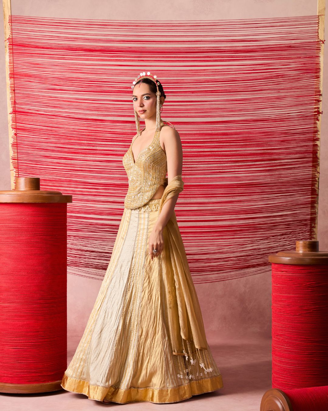 JUGNU GOLD LEHENGA