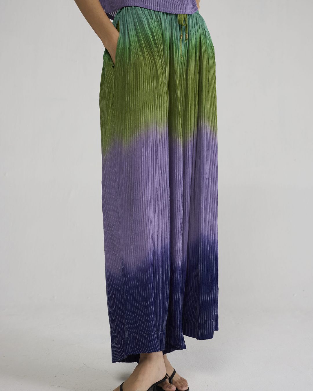 Hana Pintucks Flared Pants