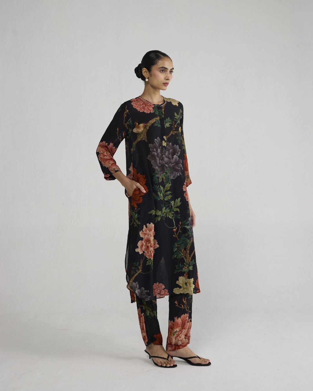 Himari Long Crepe Kurta Set