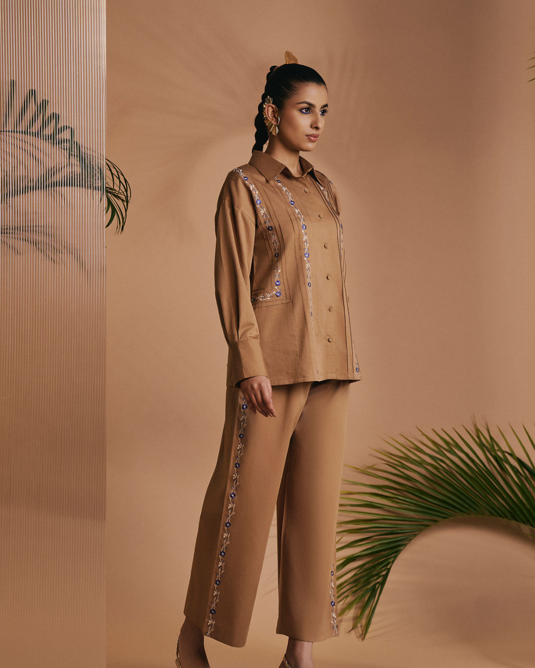 ORIGANI Brown Reverie Co-ord Set
