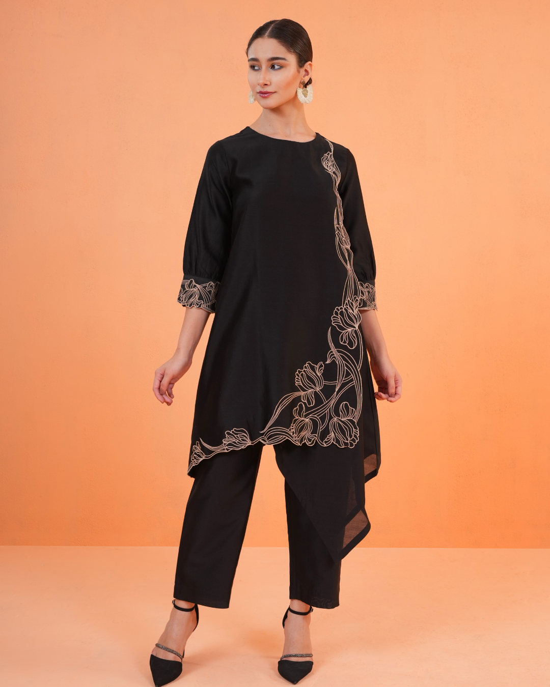 ORIGANI Black Oasis Tunic Set
