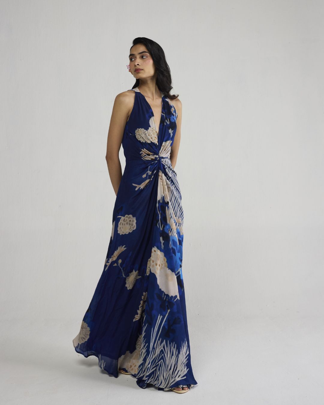Ren V-Neck Draped Dress