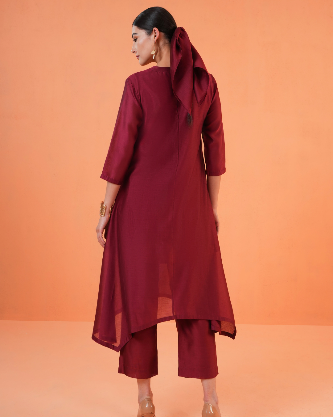 ORIGANI Maroon Mirage Suit Set
