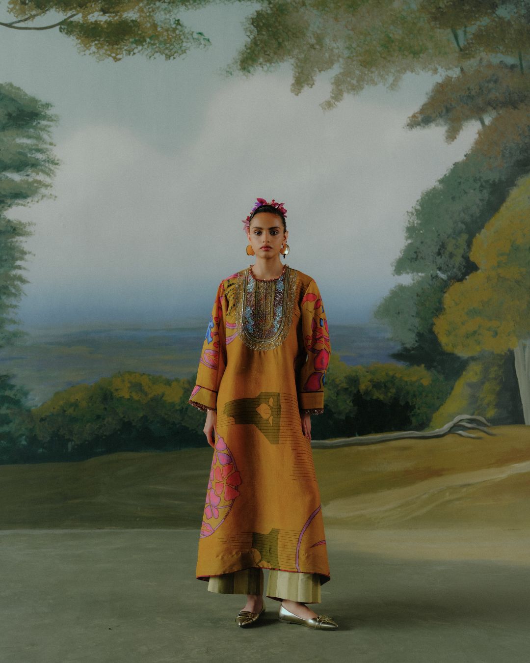 Ochre Garden Kurta Set