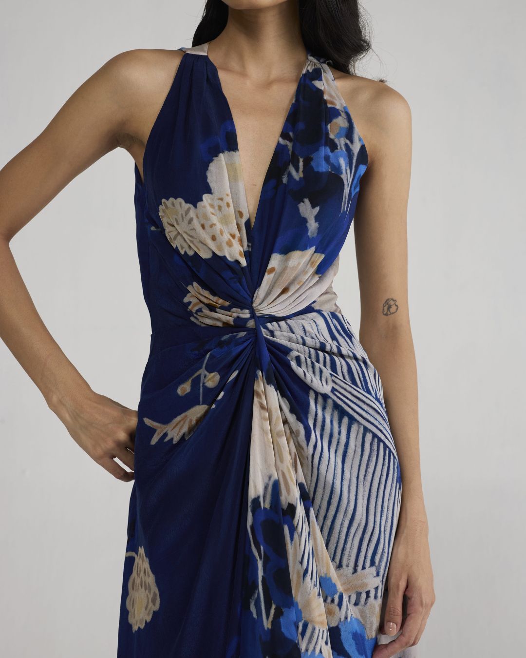 Ren V-Neck Draped Dress
