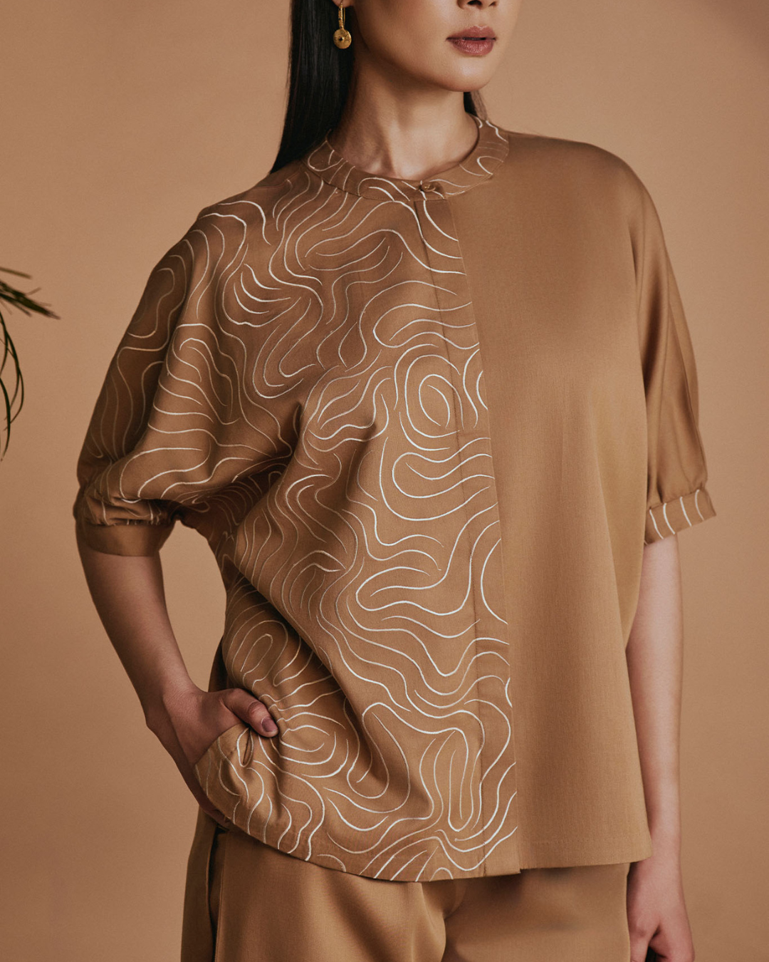 ORIGANI Brown Mirage Co-ord Set