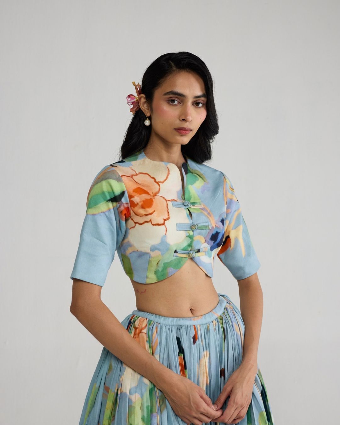 Assagao Blouse &amp; Skirt Set