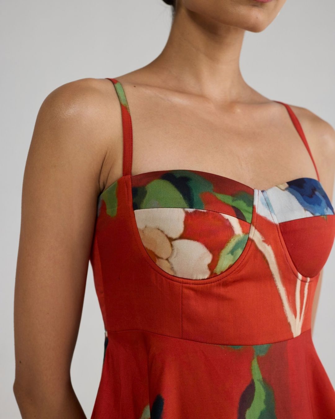 BARA FLARED BRALETTE DRESS