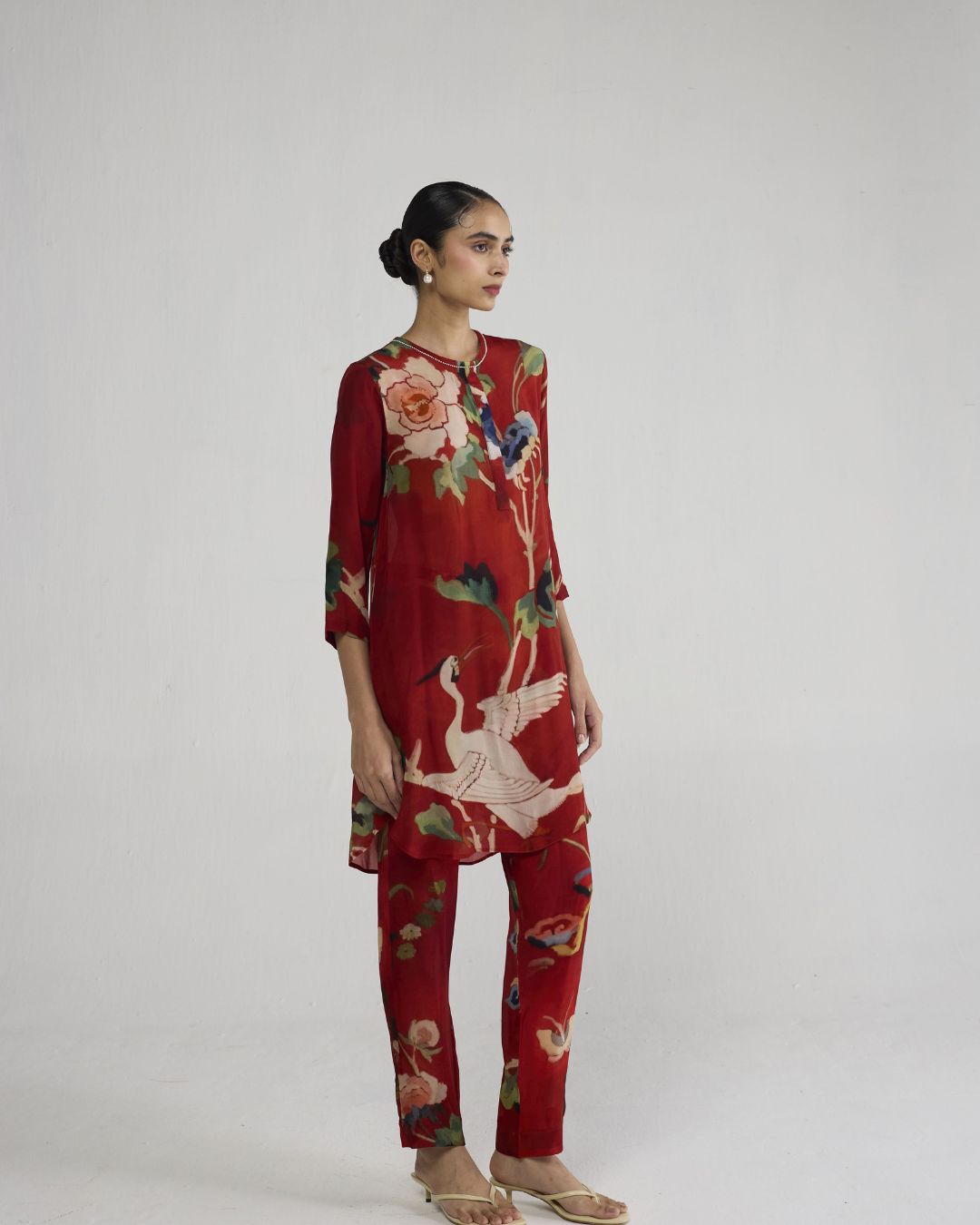 BARA CREPE SHORT KURTA SET