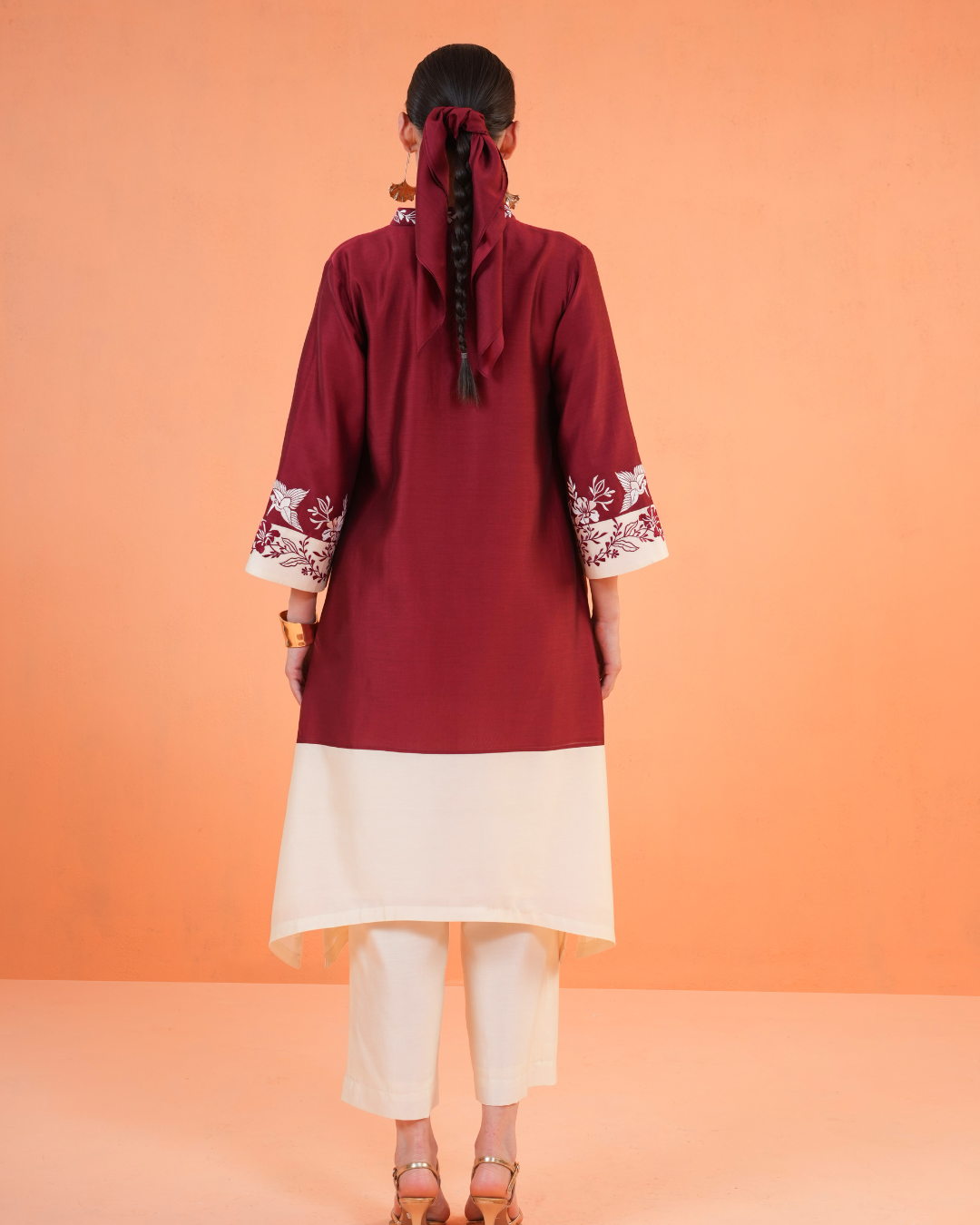 ORIGANI Maroon Eternal Suit Set