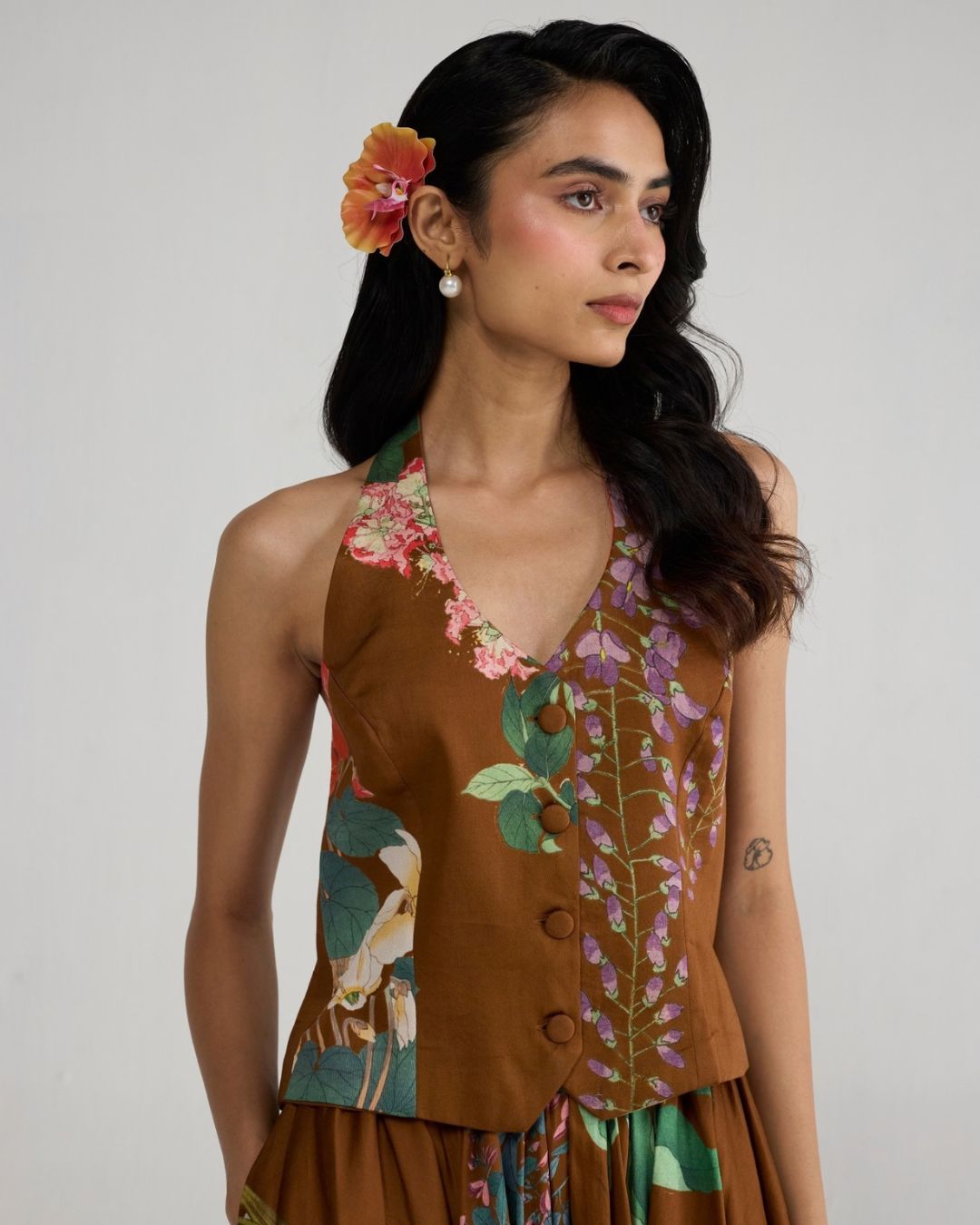 Emi Halterneck Waistcoat & Skirt Set