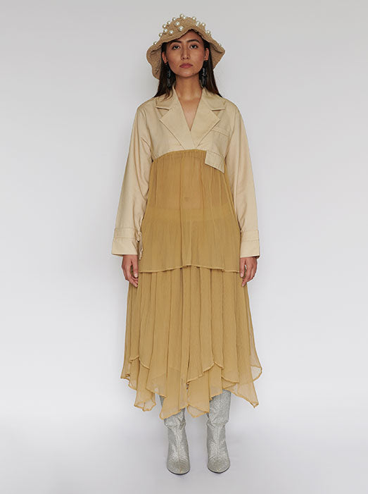 Trench Shirt with Accordion