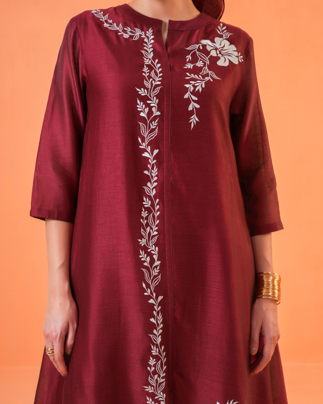 ORIGANI Maroon Mirage Suit Set