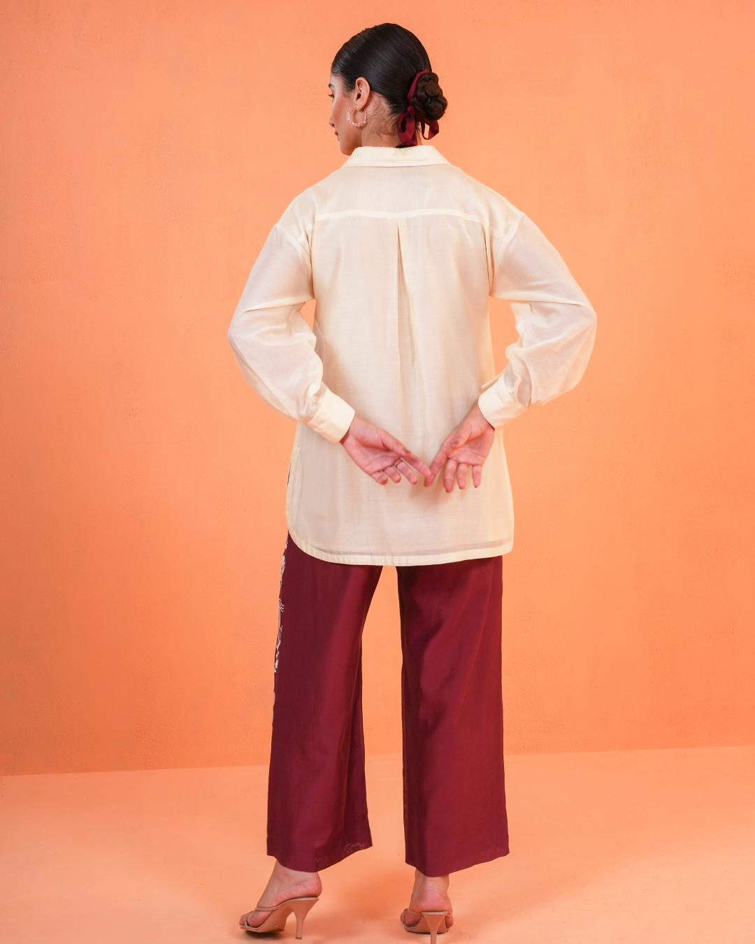 ORIGANI Maroon Mirage Co-ord Set