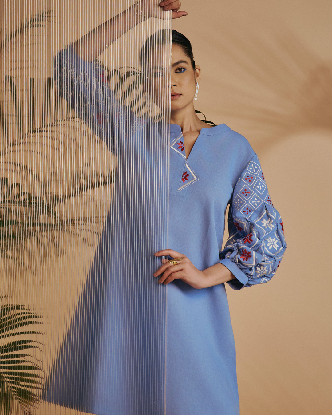 ORIGANI Blue Rainforest Tunic Dress