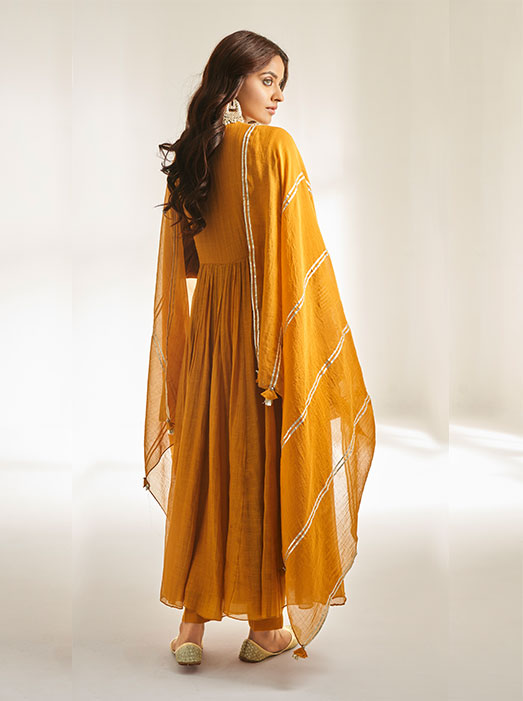 Amber Yellow Anarkali Dress