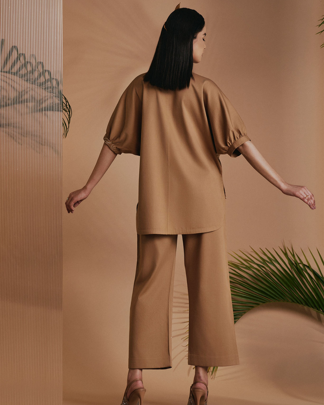 ORIGANI Brown Mirage Co-ord Set