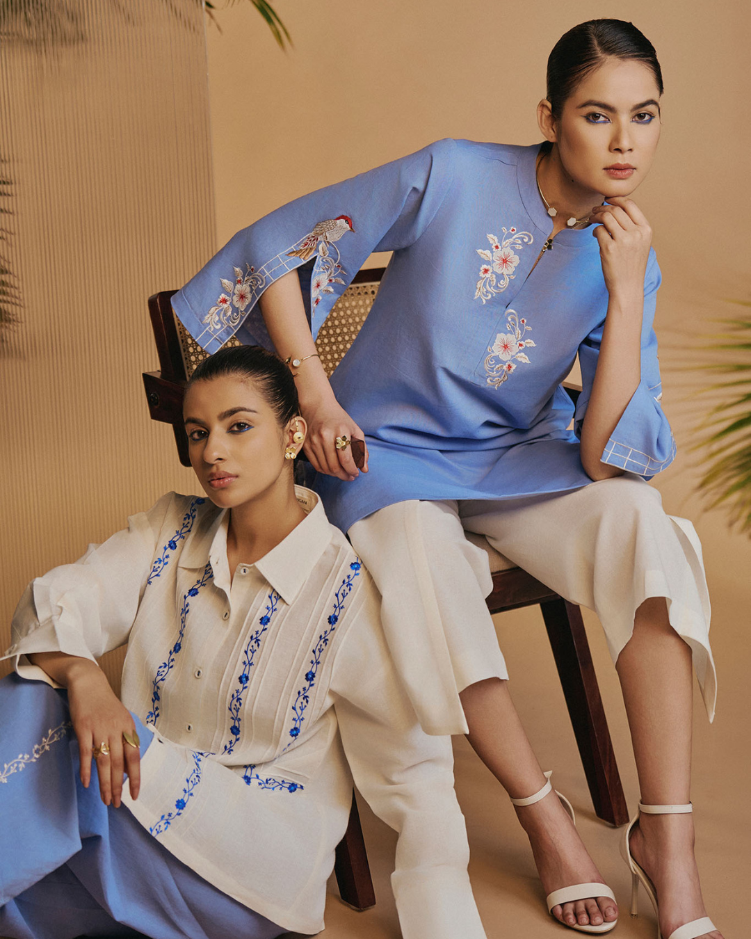 ORIGANI Ivory Blue Reverie Shirt