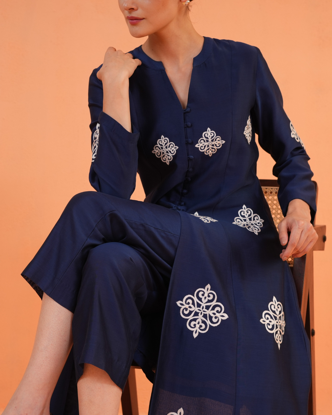 ORIGANI Blue Zahara Suit Set