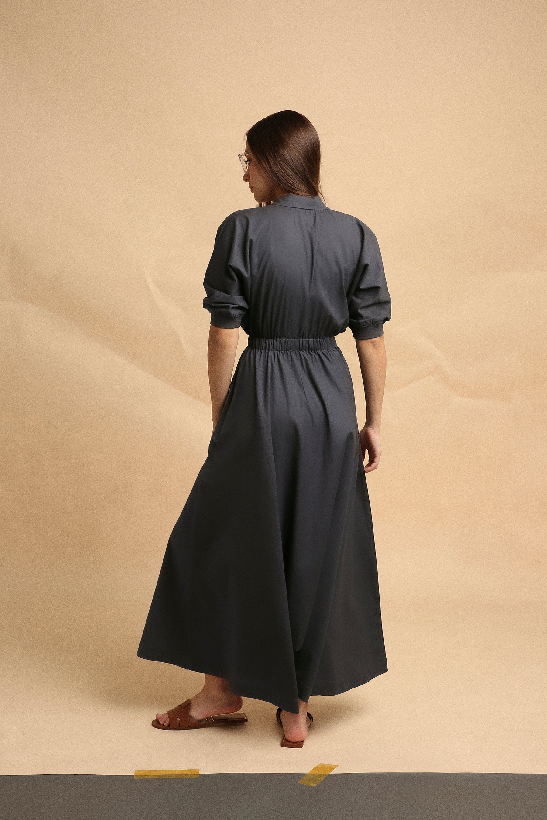 Ash Gray Collar Sphara Jumpsuit
