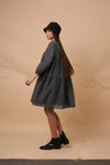 Ash Gray Mul Rib Vena Dress - Mati