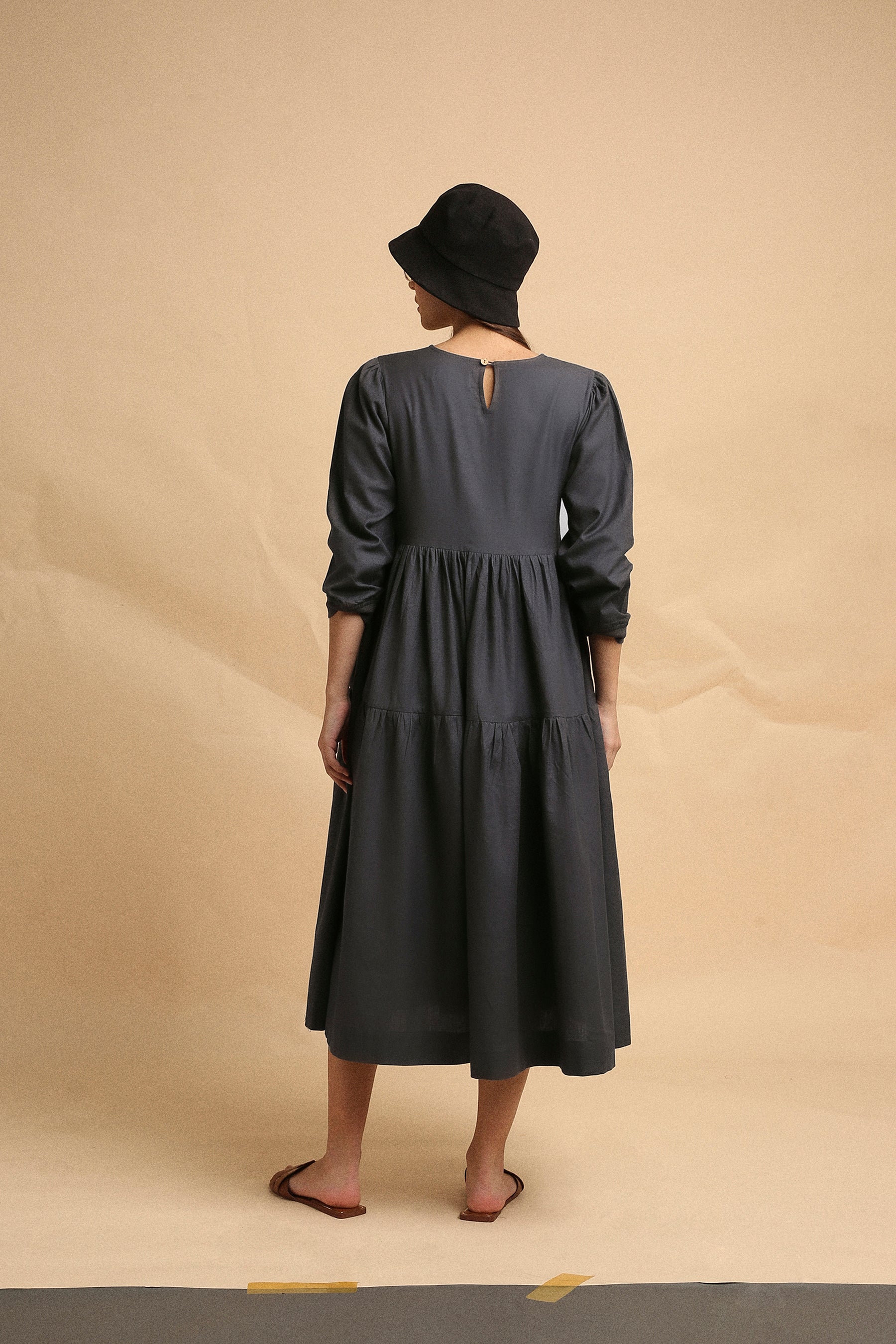 Ash Gray Rib Vasara Dress (Mati)