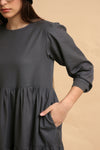 Ash Gray Rib Vasara Dress (Mati)