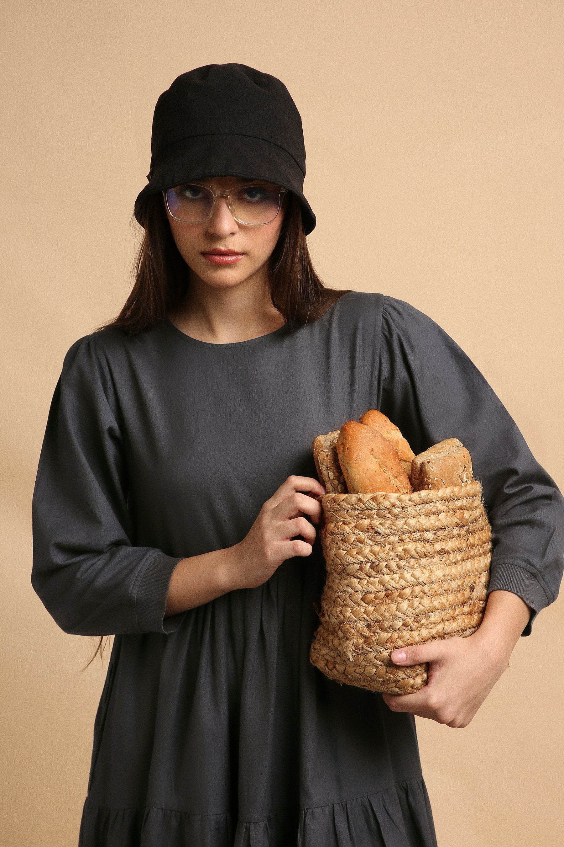 Ash Gray Rib Vasara Dress (Mati)