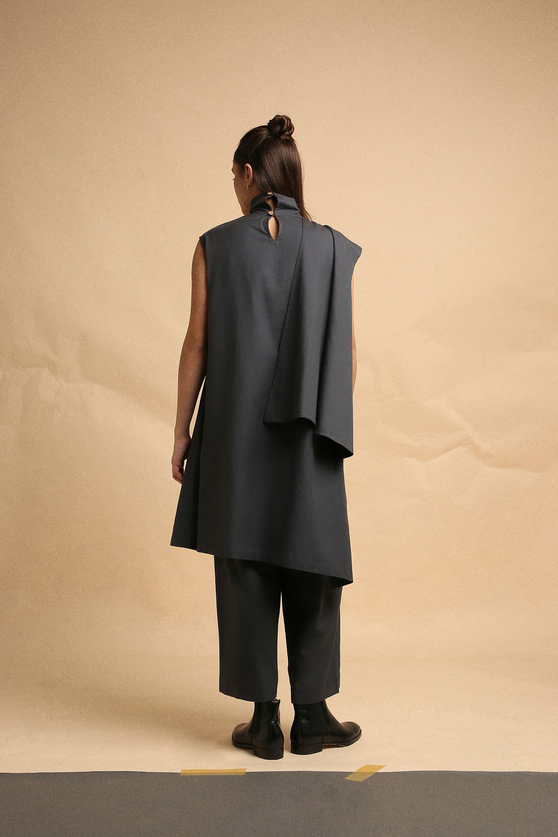 Ash Gray Toga Co-Ord Set (2 PCS) - Mati
