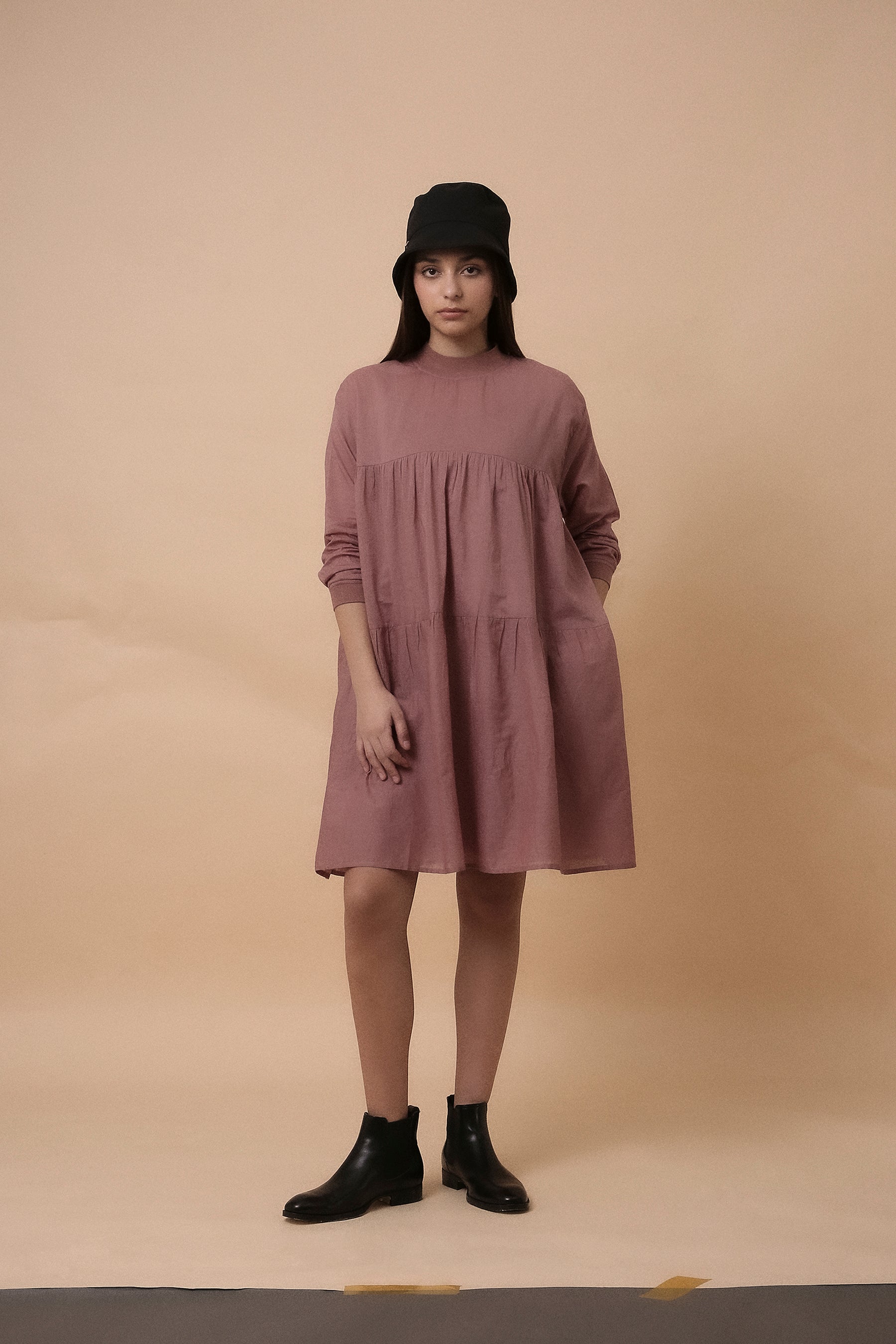 Blush Mul Rib Vena Dress- Mati