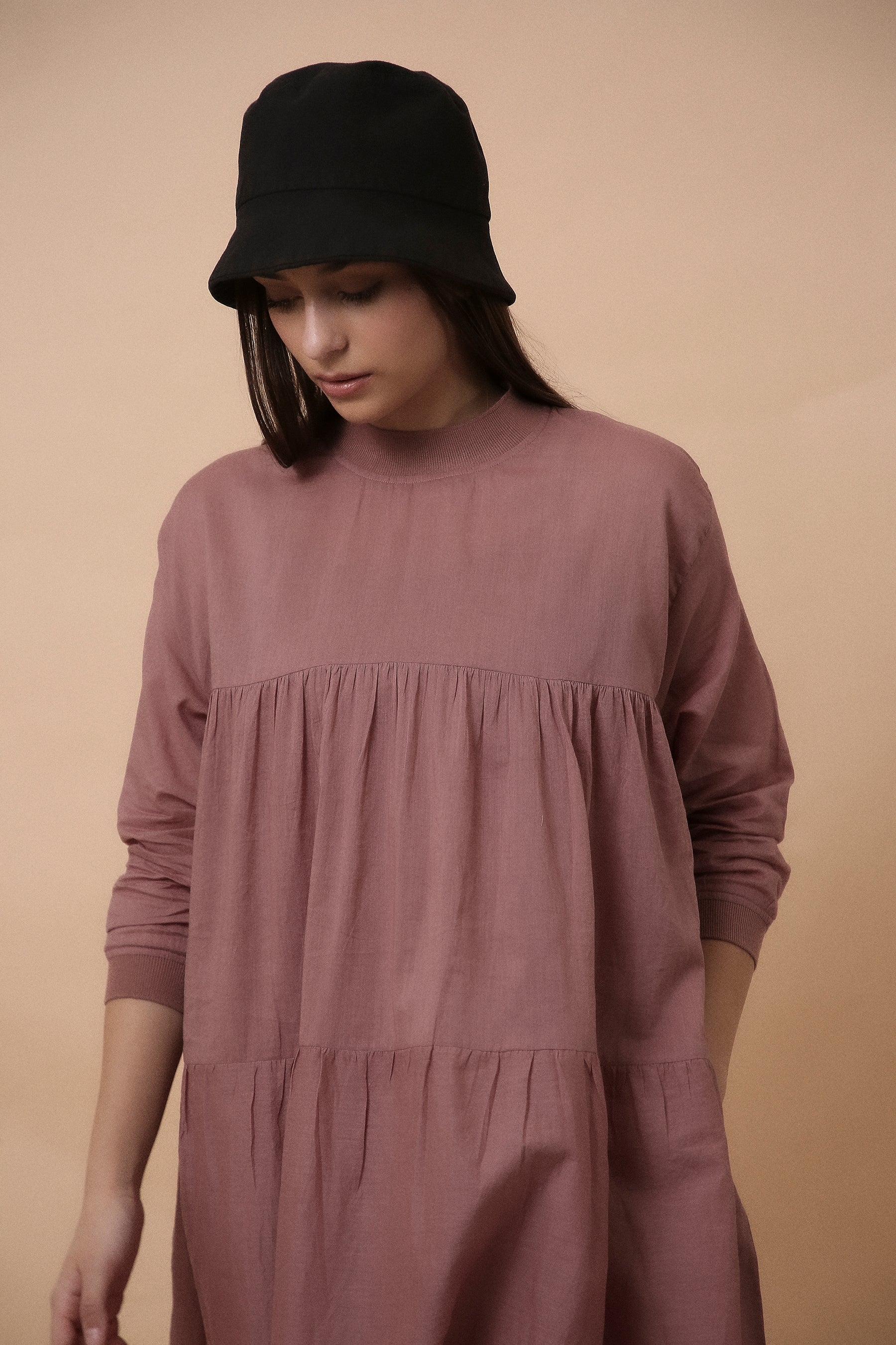 Blush Mul Rib Vena Dress- Mati