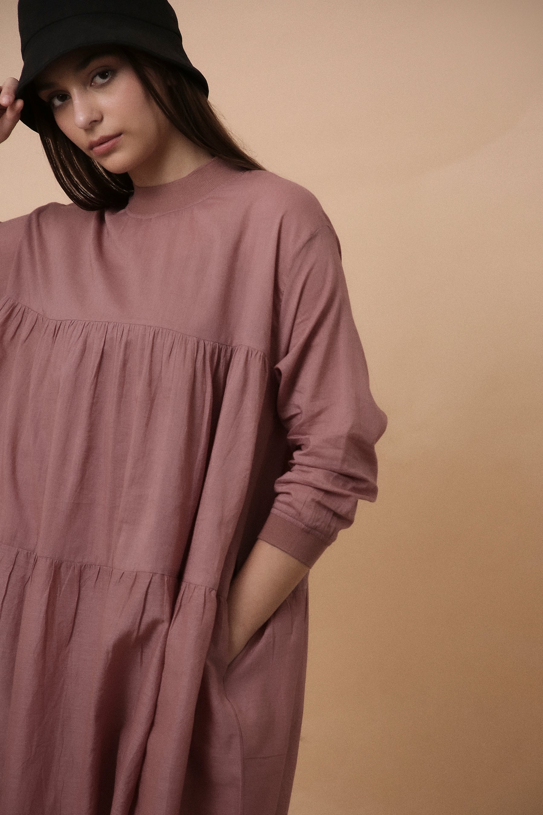 Blush Mul Rib Vena Dress- Mati