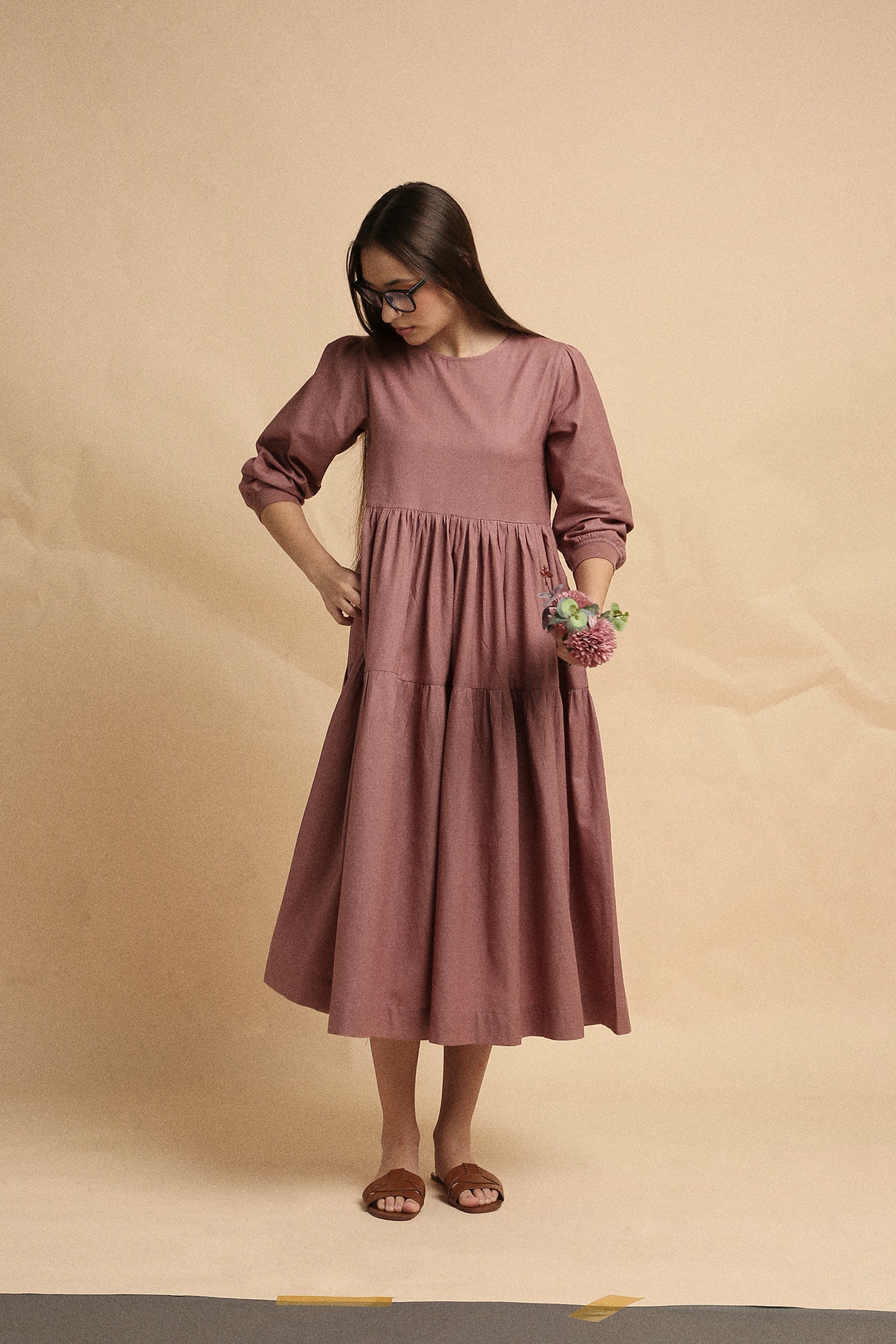 Blush Rib Vasara Dress- Mati