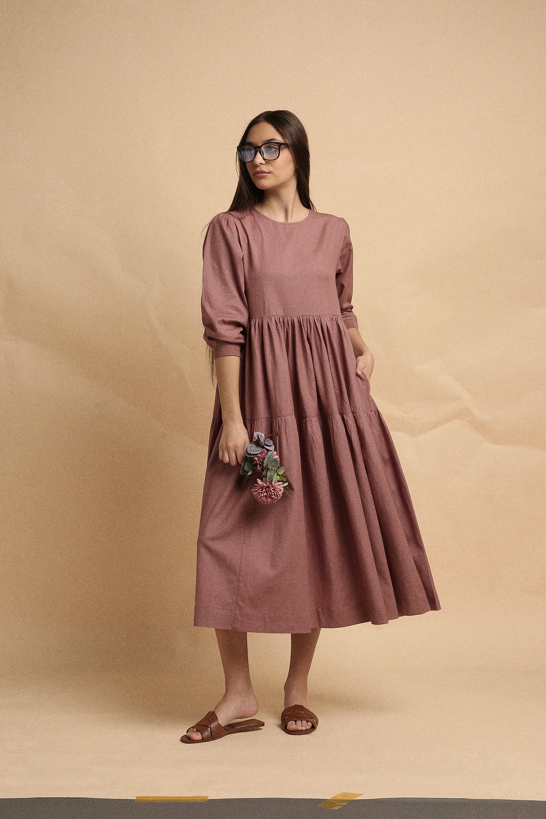 Blush Rib Vasara Dress- Mati