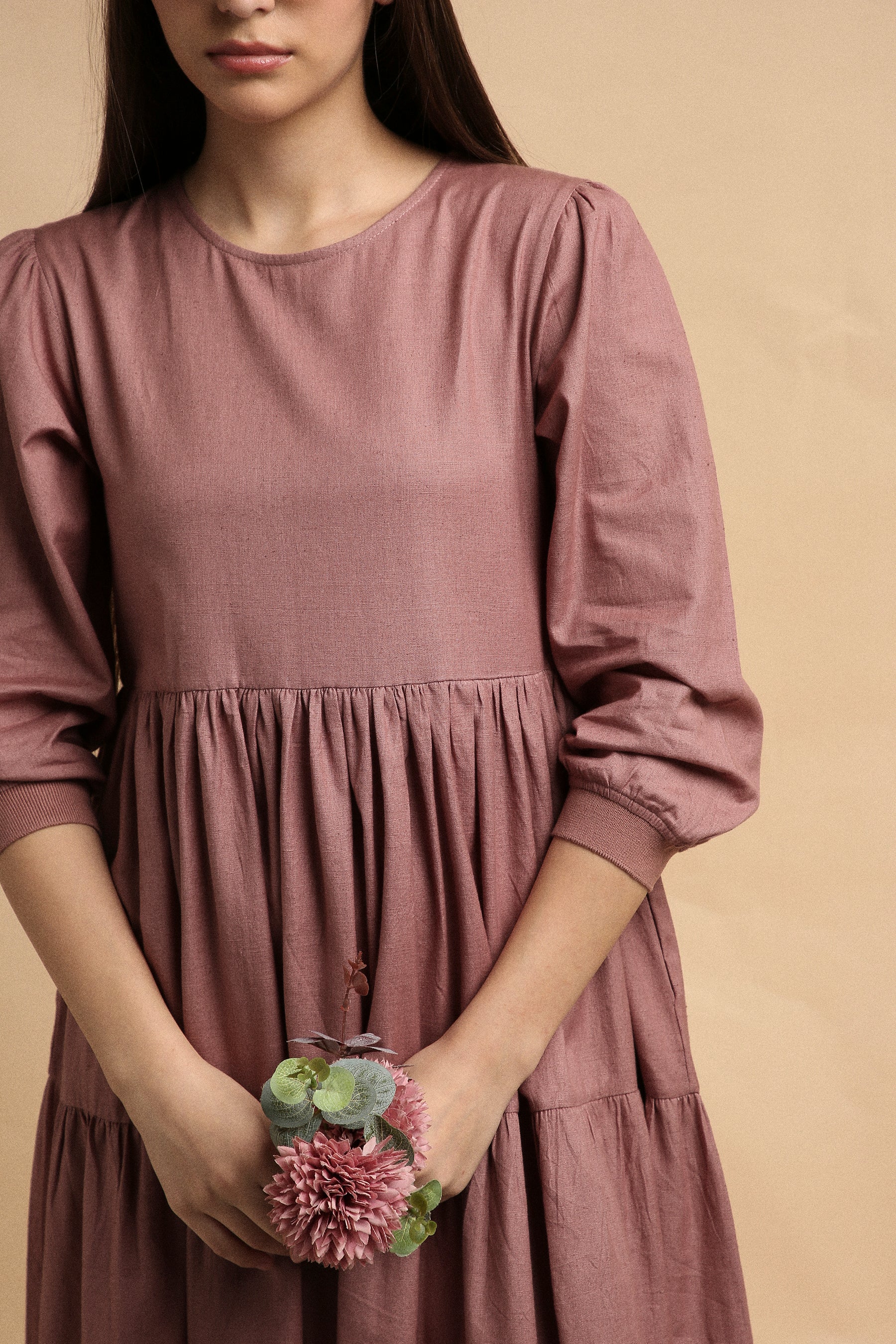 Blush Rib Vasara Dress- Mati
